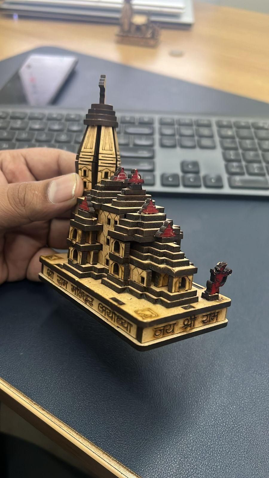 🚩🚩Ram Mandir For Your Home 🚩🚩 Decorative Showpiece Wood Temple for Gift🏹